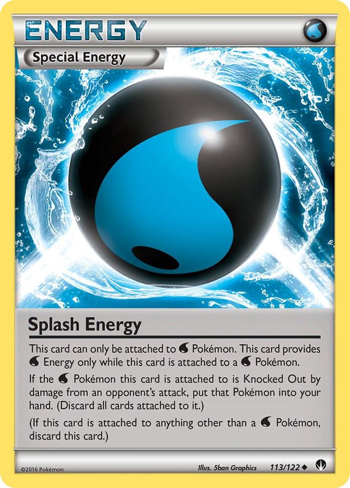 Splash Energy 113/122 card from XY - BREAKpoint