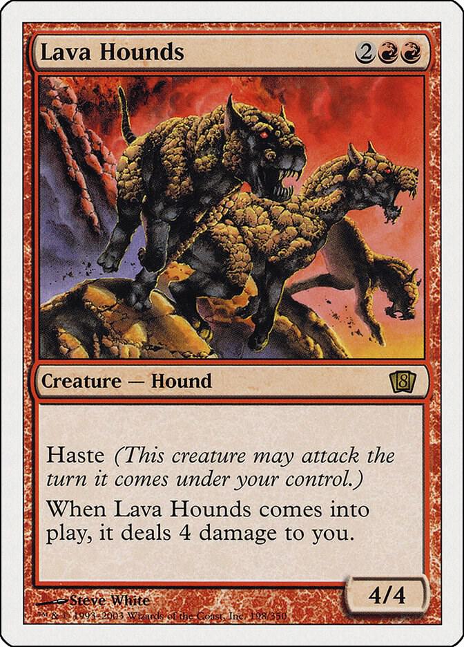 Lava Hounds 198 card from 8th Edition