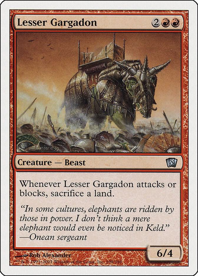 Lesser Gargadon 199 card from 8th Edition