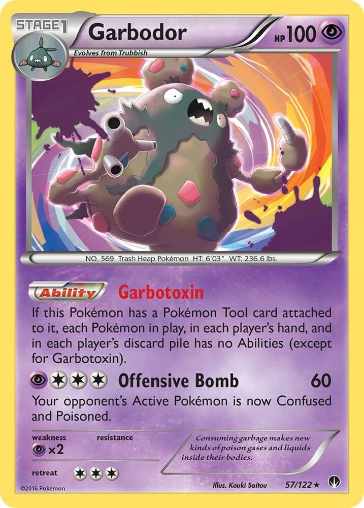 Garbodor 57/122 card from XY - BREAKpoint