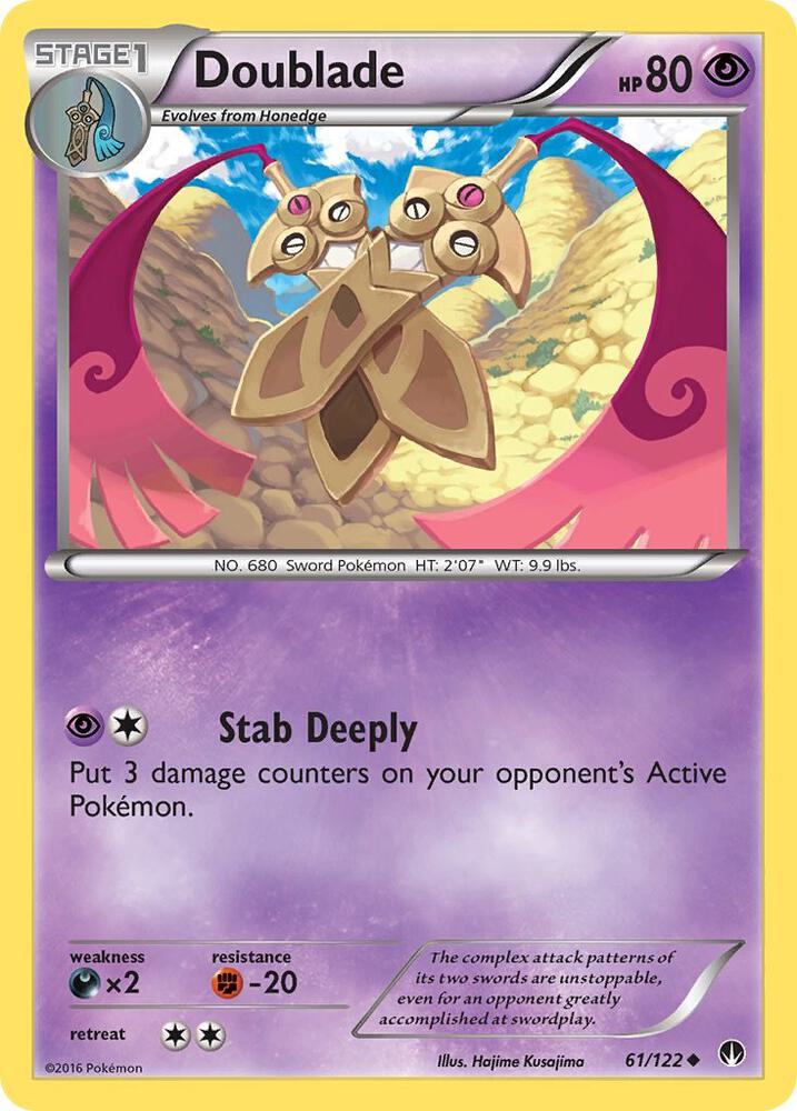 Doublade 61/122 card from XY - BREAKpoint