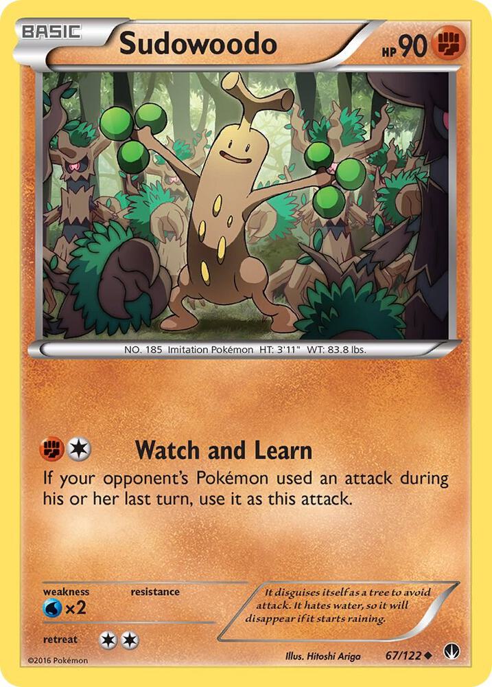Sudowoodo 67/122 card from XY - BREAKpoint