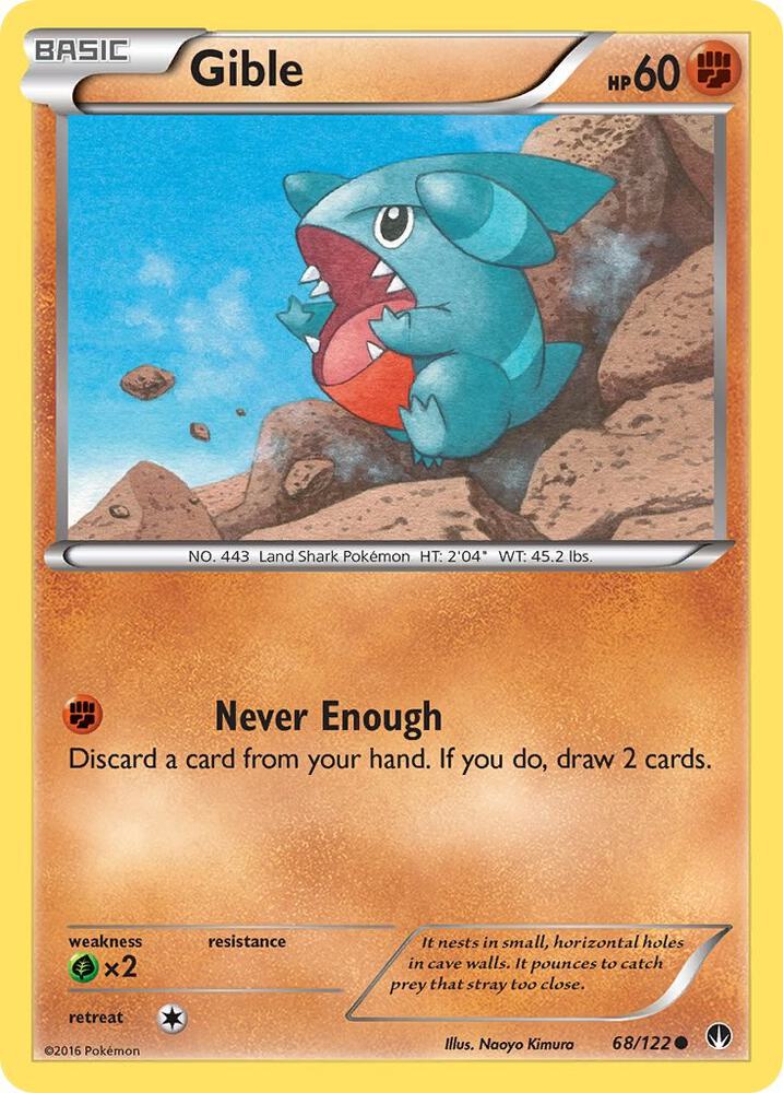 Gible 68/122 card from XY - BREAKpoint
