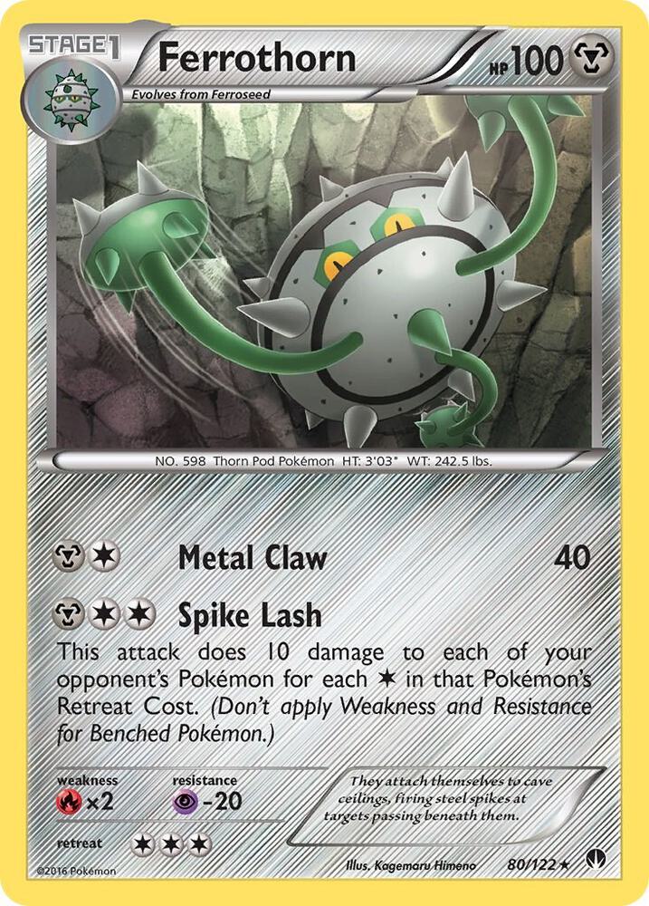 Ferrothorn 80/122 card from XY - BREAKpoint