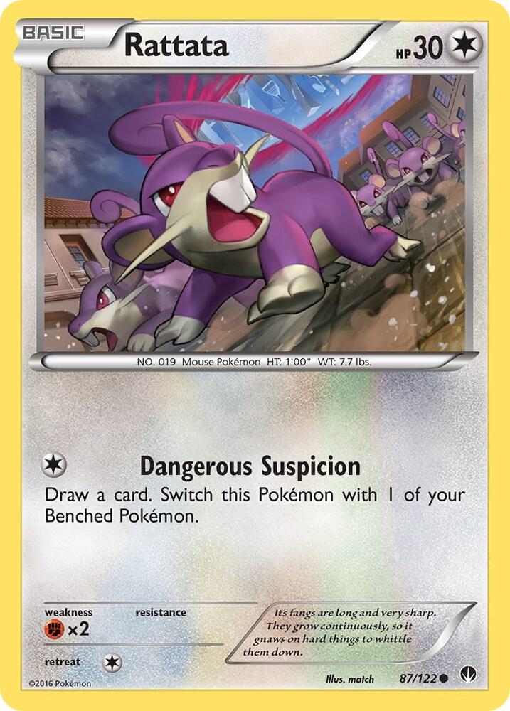 Rattata 87/122 card from XY - BREAKpoint