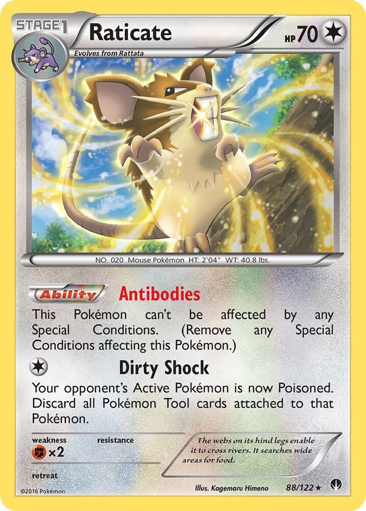 Raticate 88/122 card from XY - BREAKpoint