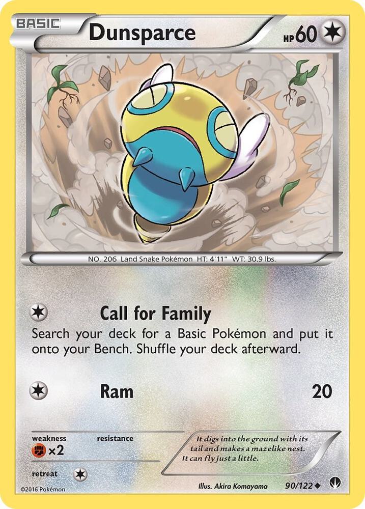 Dunsparce 90/122 card from XY - BREAKpoint