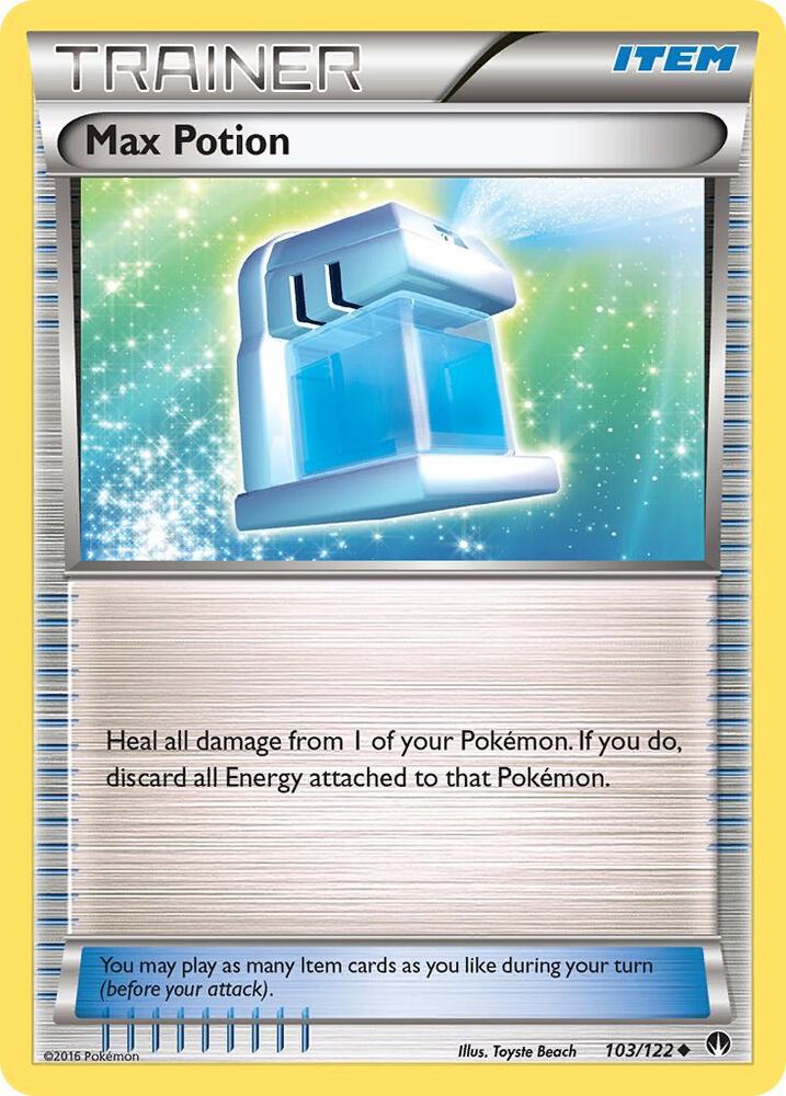 Max Potion 103/122 card from XY - BREAKpoint