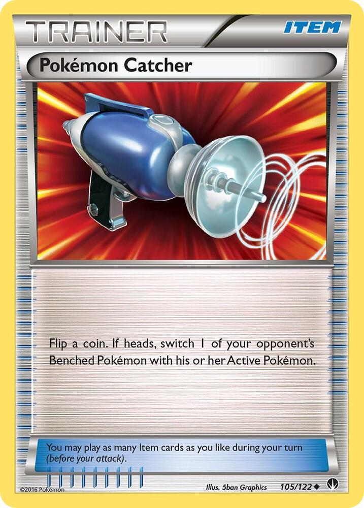 Pokemon Catcher 105/122 card from XY - BREAKpoint
