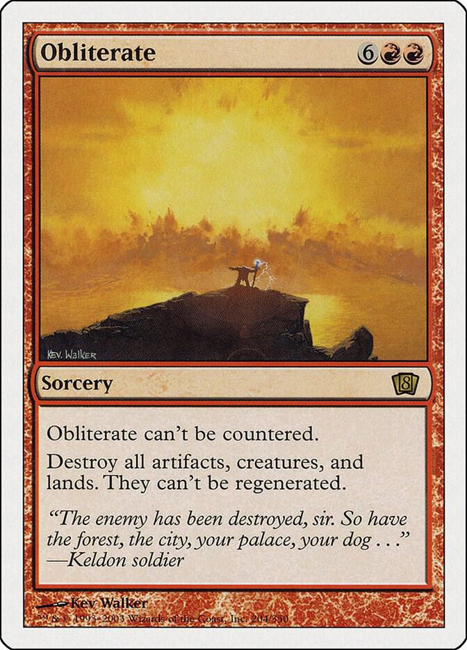 Obliterate 204 card from 8th Edition