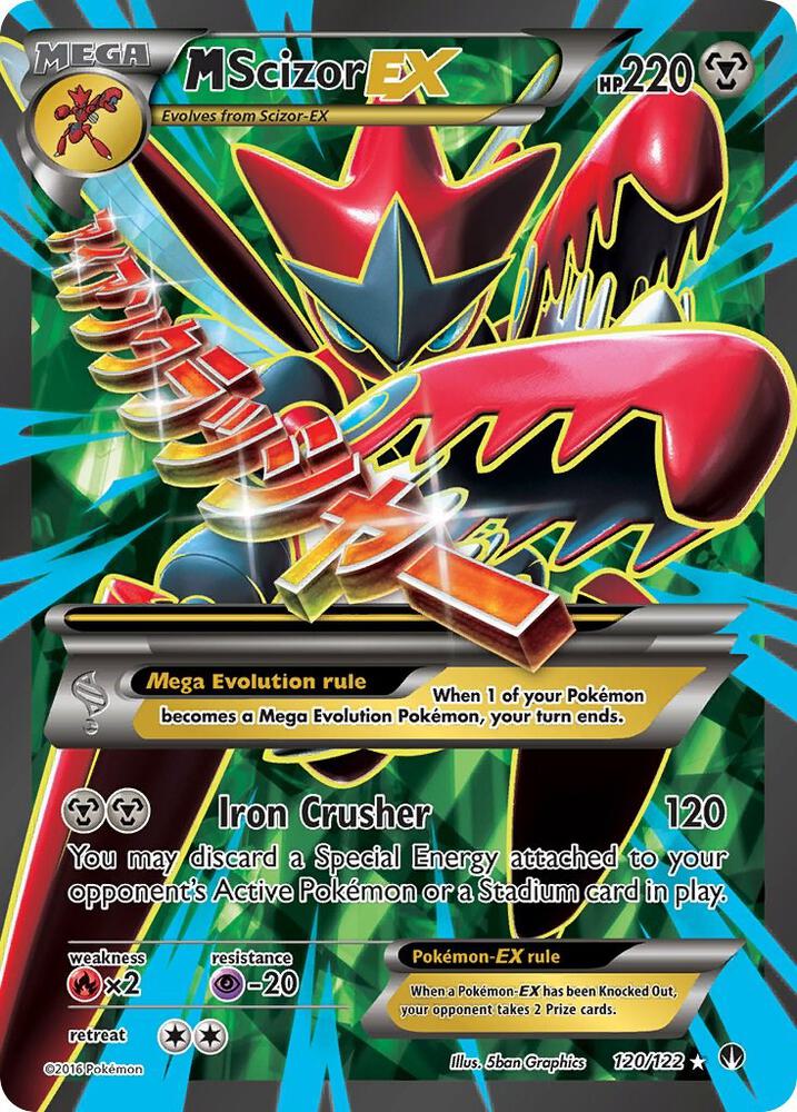 M Scizor EX (Full Art) 120/122 card from XY - BREAKpoint