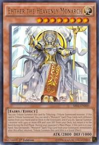 Ehther the Heavenly Monarch SR01-EN000 card from Structure Deck: Emperor of Darkness