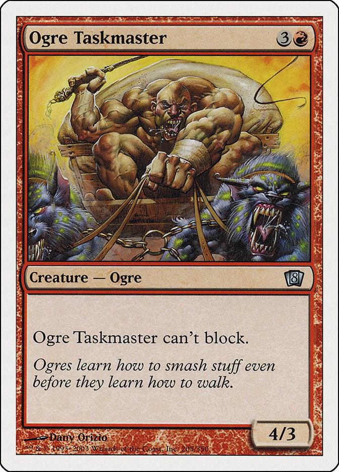 Ogre Taskmaster 205 card from 8th Edition