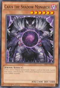 Caius the Shadow Monarch SR01-EN004 card from Structure Deck: Emperor of Darkness