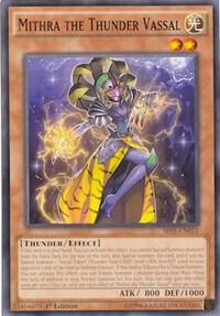 Mithra the Thunder Vassal SR01-EN011 card from Structure Deck: Emperor of Darkness