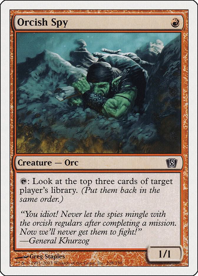 Orcish Spy 208 card from 8th Edition