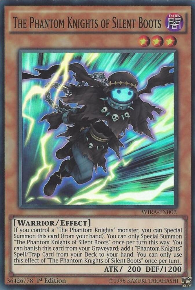 The Phantom Knights of Silent Boots WIRA-EN002 card from Wing Raiders