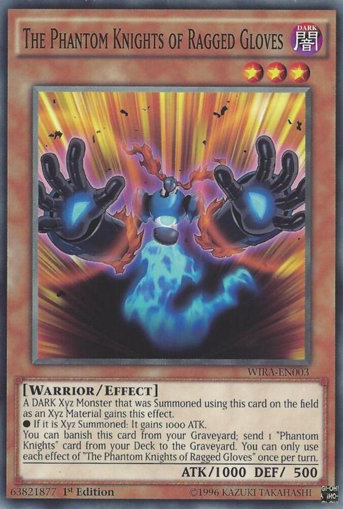 The Phantom Knights of Ragged Gloves WIRA-EN003 card from Wing Raiders