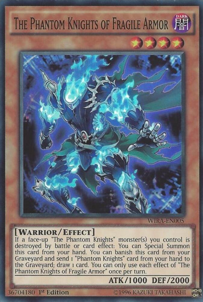 The Phantom Knights of Fragile Armor WIRA-EN005 card from Wing Raiders