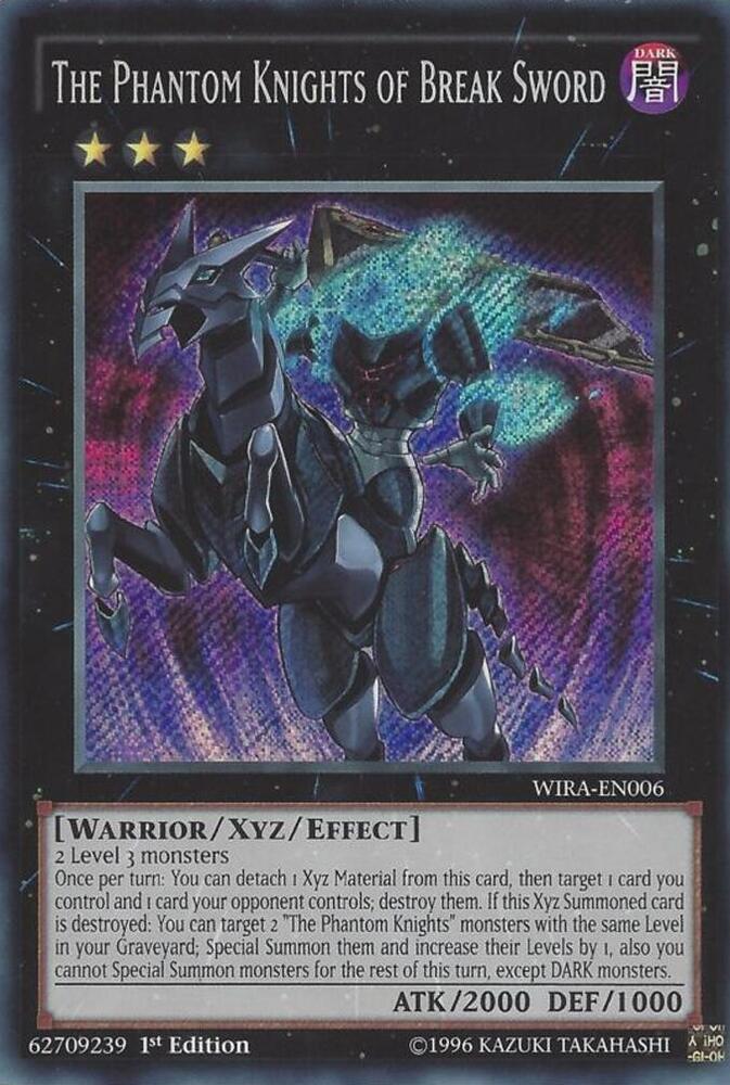 The Phantom Knights of Break Sword WIRA-EN006 card from Wing Raiders