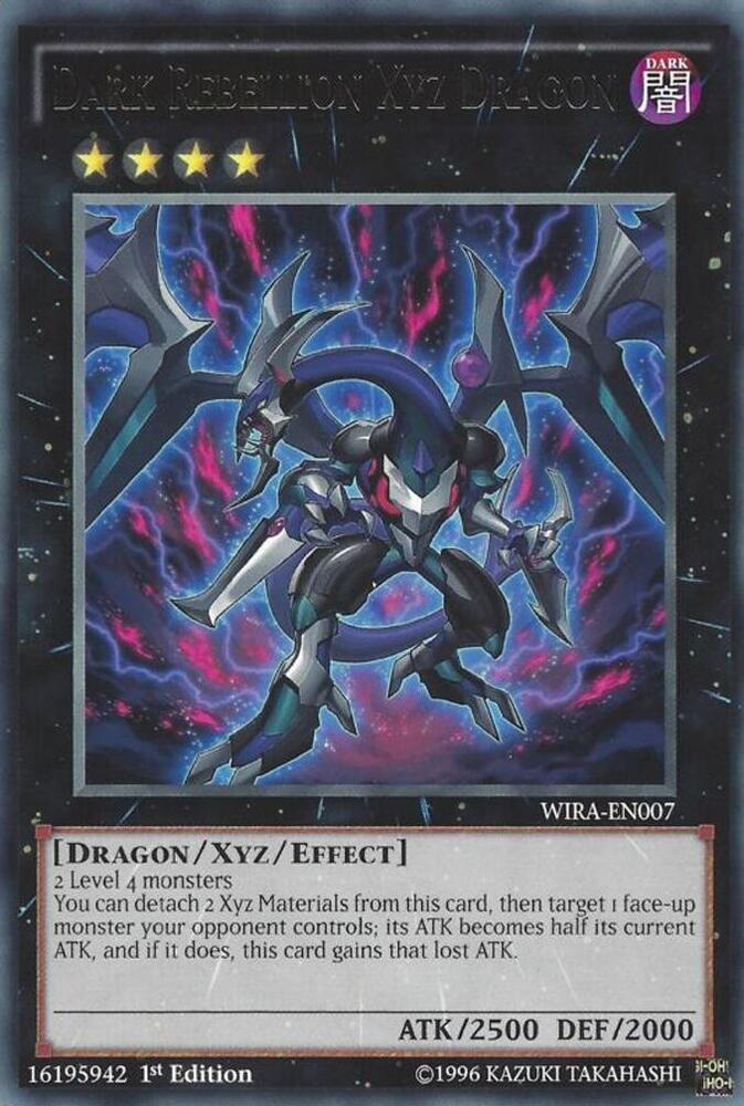 Dark Rebellion Xyz Dragon WIRA-EN007 card from Wing Raiders