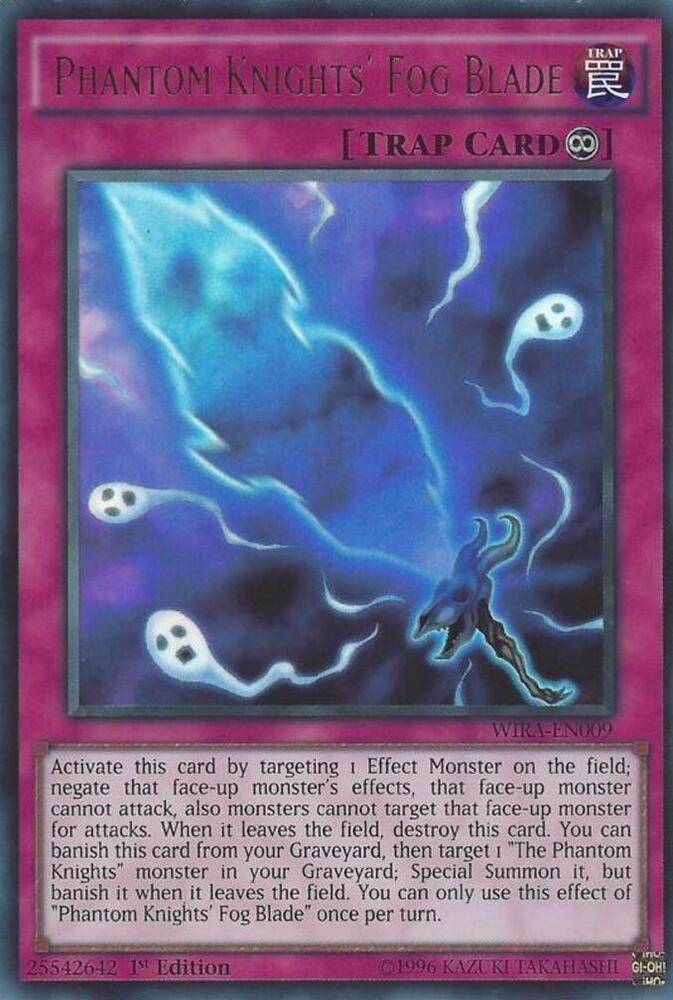 Phantom Knights' Fog Blade WIRA-EN009 card from Wing Raiders