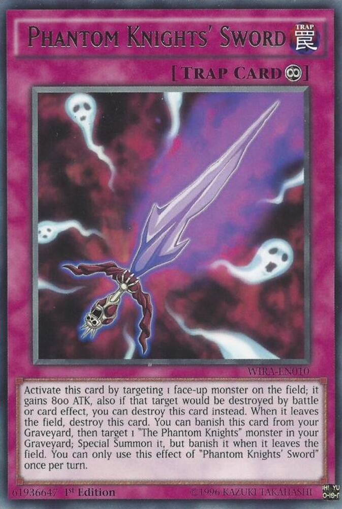 Phantom Knights' Sword WIRA-EN010 card from Wing Raiders