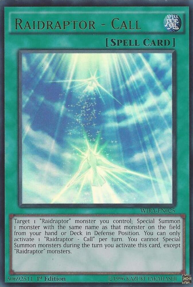 Raidraptor - Call WIRA-EN025 card from Wing Raiders