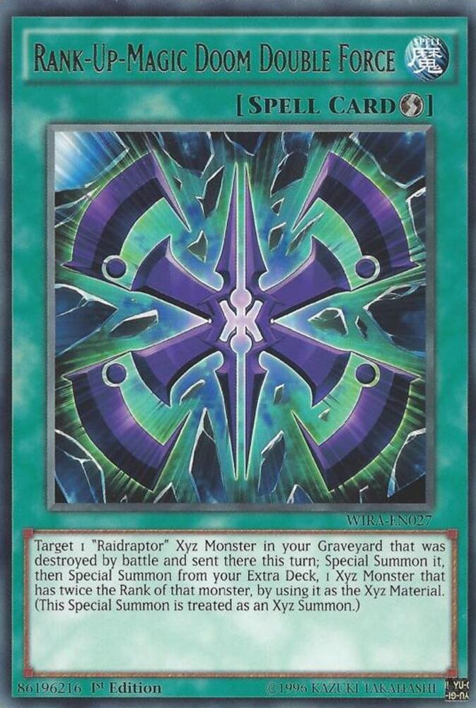 Rank-Up-Magic Doom Double Force WIRA-EN027 card from Wing Raiders