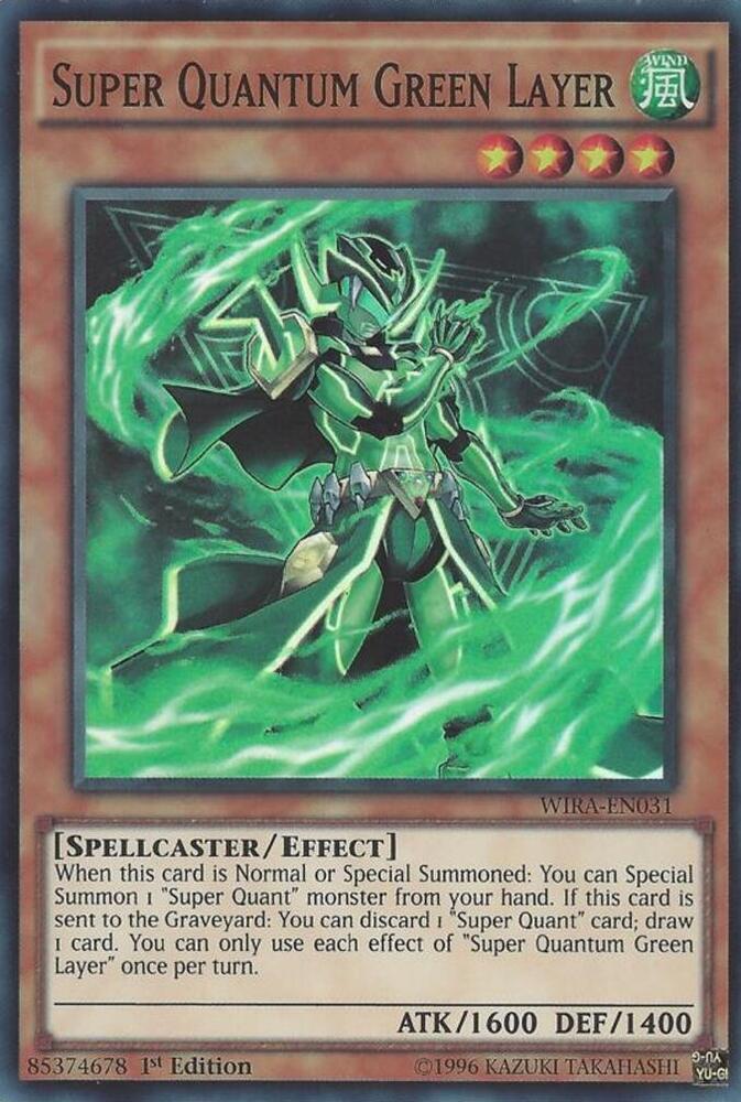 Super Quantum Green Layer WIRA-EN031 card from Wing Raiders