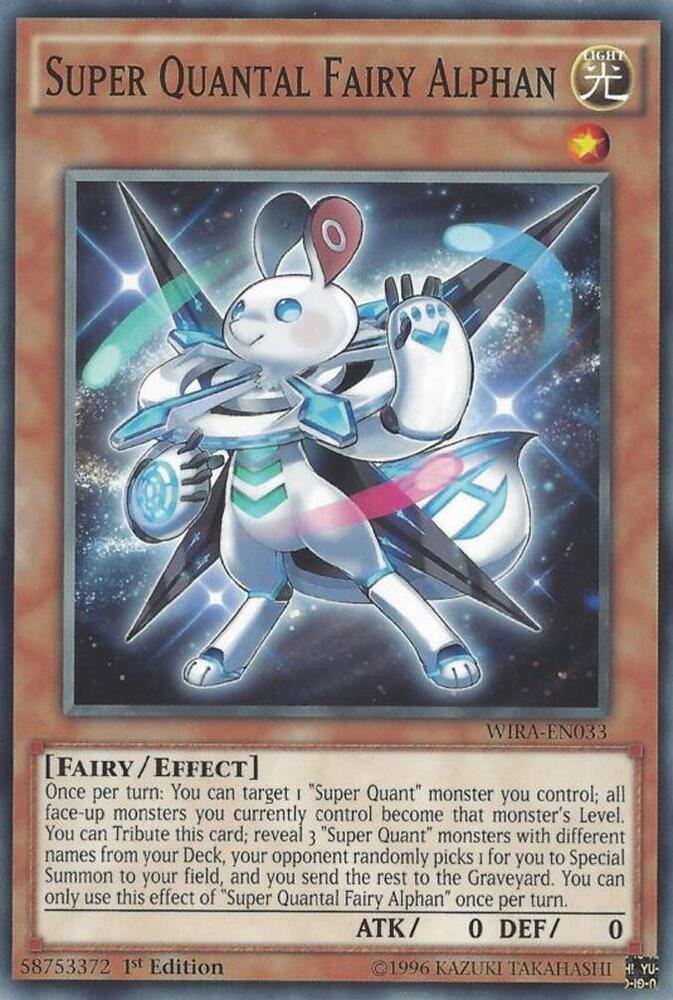 Super Quantal Fairy Alphan WIRA-EN033 card from Wing Raiders