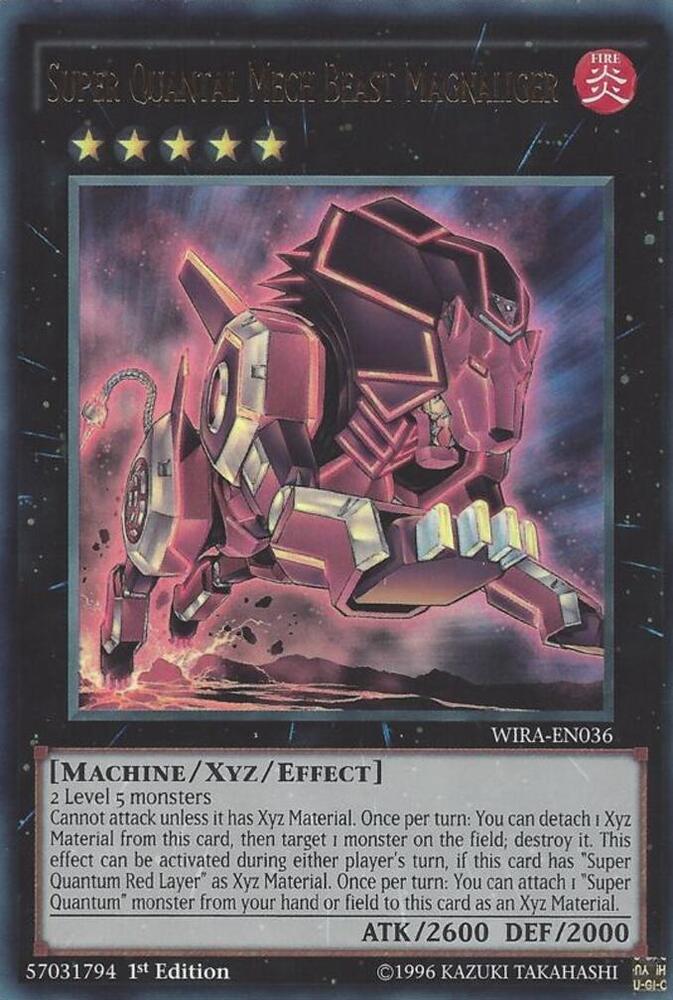 Super Quantal Mech Beast Magnaliger WIRA-EN036 card from Wing Raiders