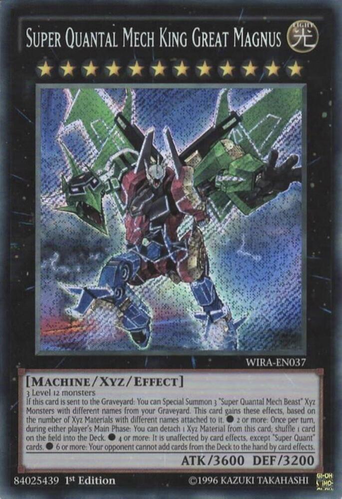 Super Quantal Mech King Great Magnus WIRA-EN037 card from Wing Raiders