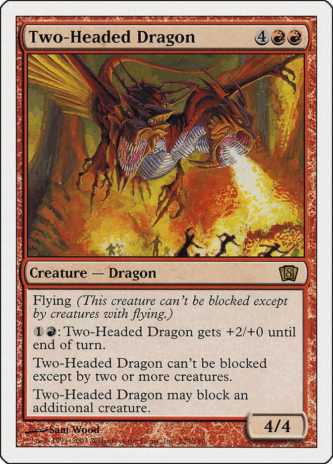 Two-Headed Dragon 229 card from 8th Edition