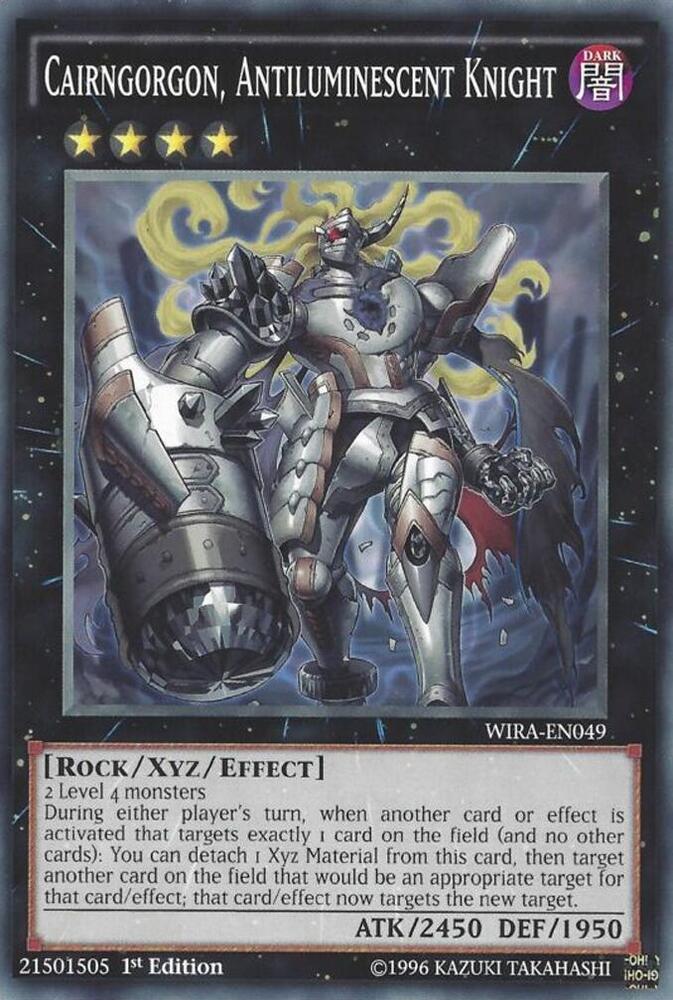 Cairngorgon, Antiluminescent Knight WIRA-EN049 card from Wing Raiders