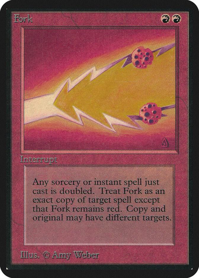 Fork card from Alpha Edition