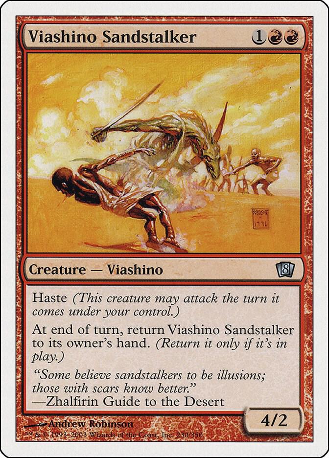 Viashino Sandstalker 230 card from 8th Edition