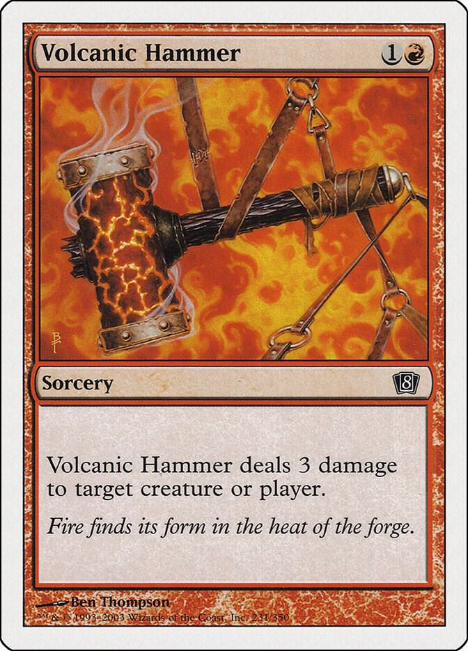 Volcanic Hammer 231 card from 8th Edition