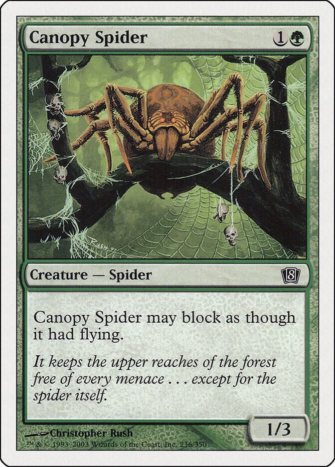 Canopy Spider 236 card from 8th Edition