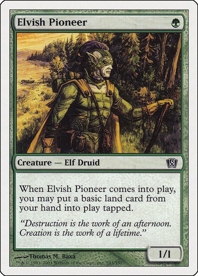 Elvish Pioneer 243 card from 8th Edition