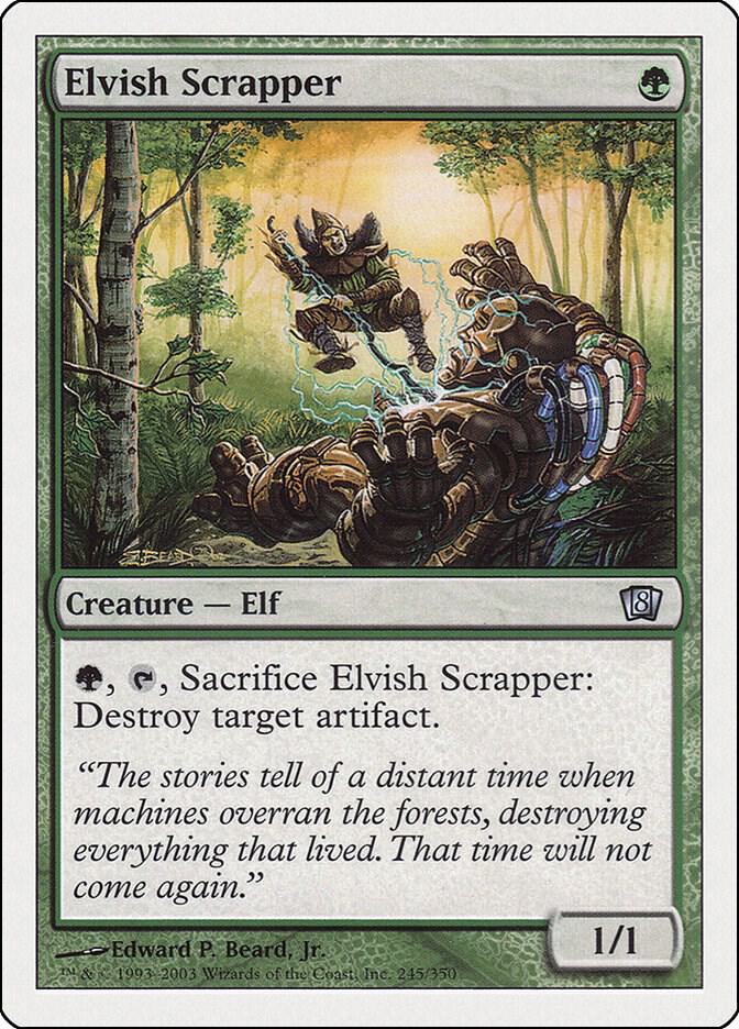 Elvish Scrapper 245 card from 8th Edition