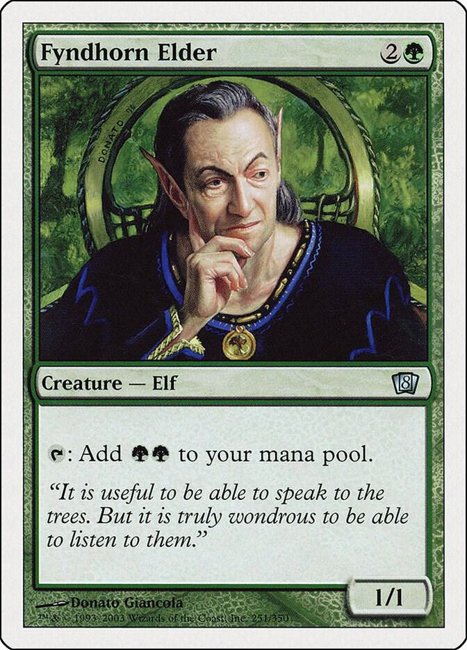 Fyndhorn Elder 251 card from 8th Edition