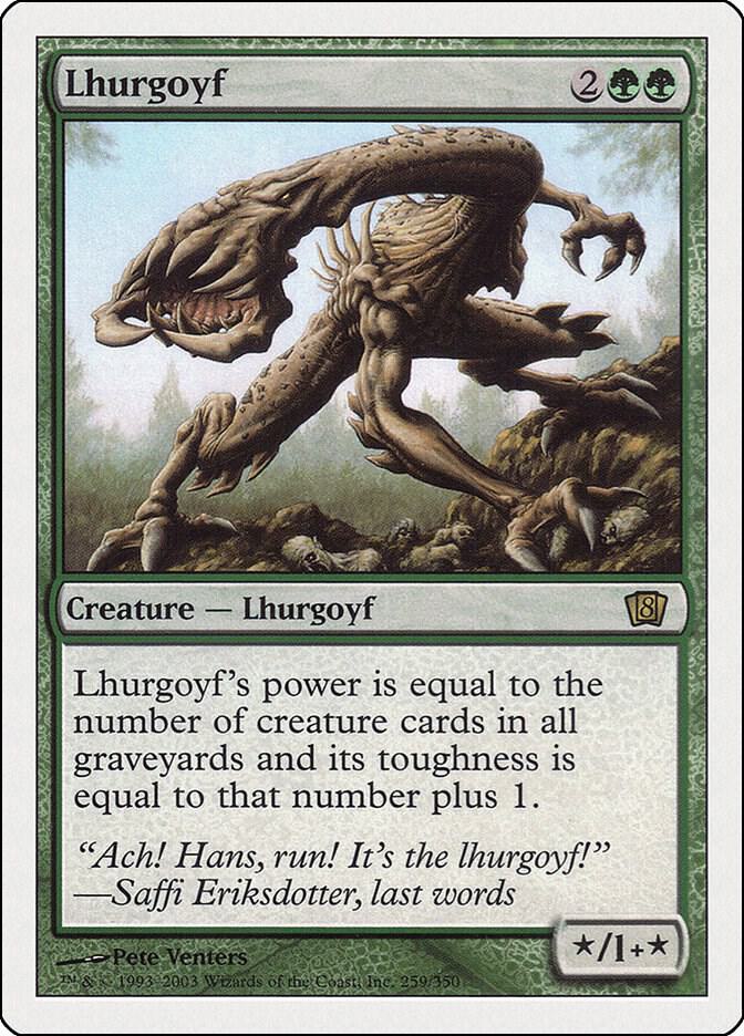 Lhurgoyf 259 card from 8th Edition