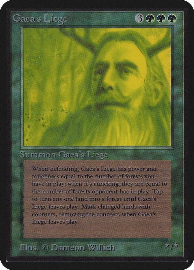 Gaea's Liege card from Alpha Edition