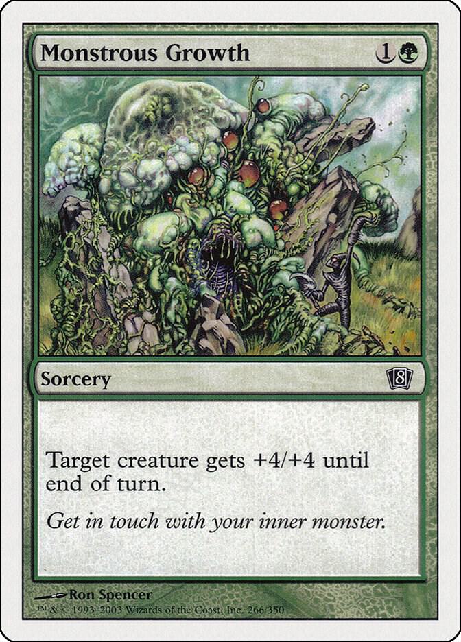 Monstrous Growth 266 card from 8th Edition
