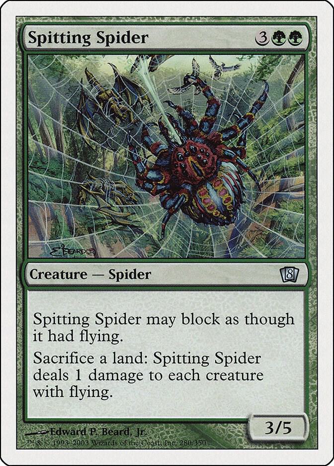 Spitting Spider 280 card from 8th Edition