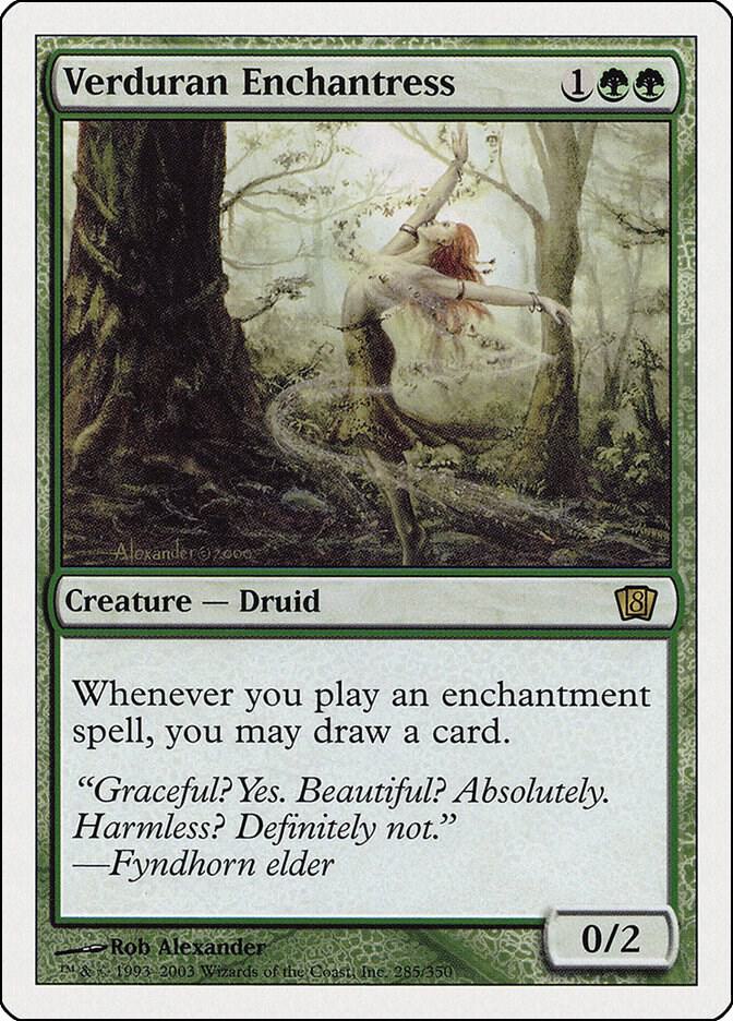 Verduran Enchantress 285 card from 8th Edition