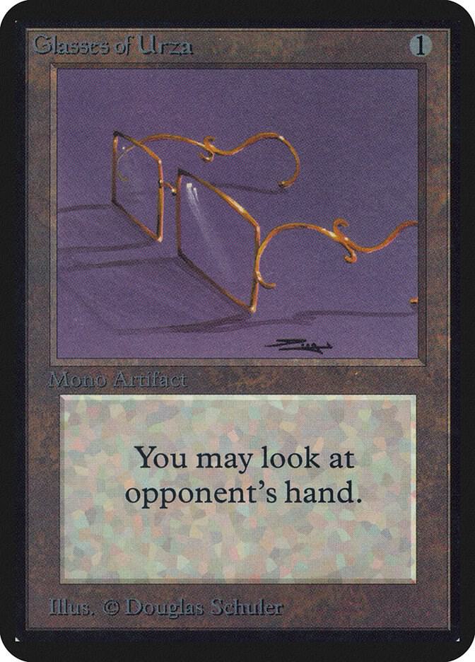 Glasses of Urza card from Alpha Edition