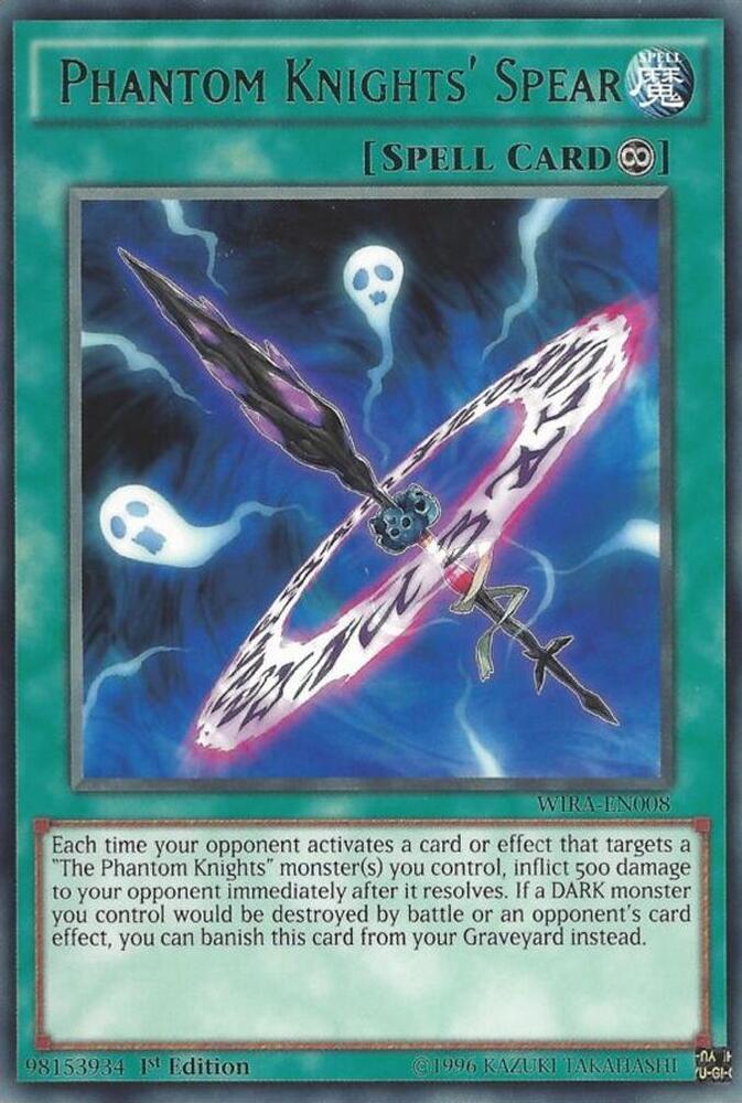 Phantom Knights' Spear WIRA-EN008 card from Wing Raiders