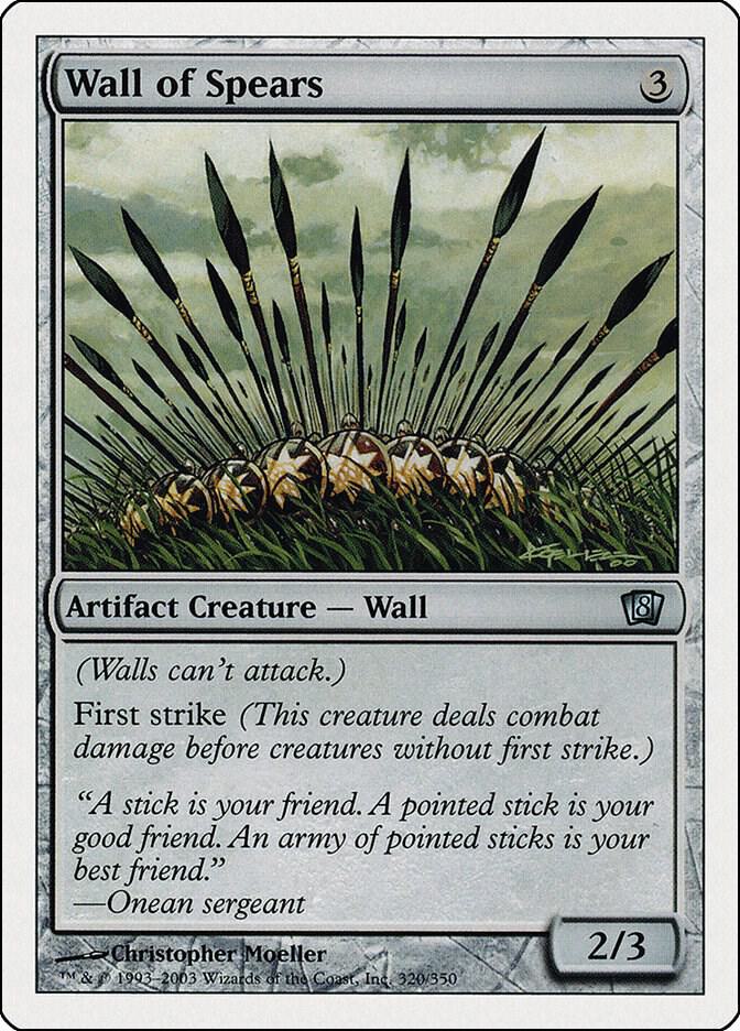 Wall of Spears 320 card from 8th Edition